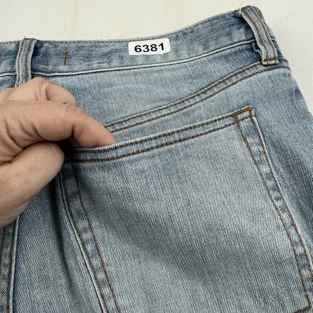 Free People Distressed Jeans Women 29 Raw Hem Blue Light Wash‎ Cotton Stretch - Picture 2 of 14
